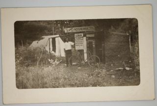 Rppc - The Camp Of The Picture Man - Kodak Films Developed,  Lewis Photographer