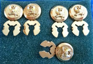 Set Of 5 Shriners Removable Button Covers Enamel Gold Tone