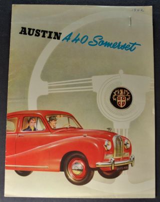 1952 Austin A40 Somerset Sales Brochure Folder 52