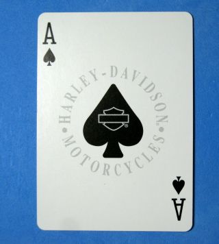 Harley Davidson Single Swap Playing Card - Ace Of Spades - 1 Card