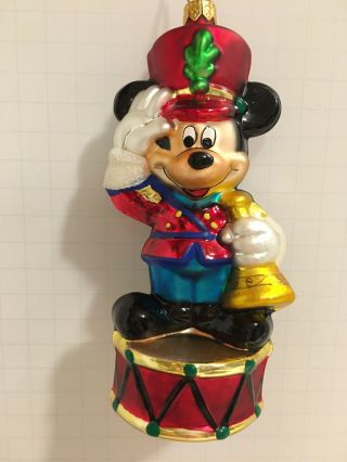 Mickey Mouse Toy Soldier Christmas Ornament By Christopher Radko
