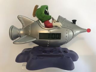 Looney Tunes Marvin The Martian Talking Digital Alarm Clock Westclox