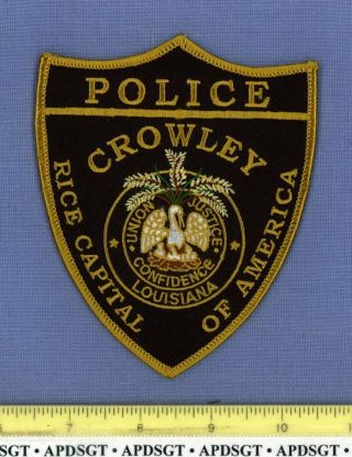 Crowley Louisiana Sheriff Police Patch Rice Capital Of America