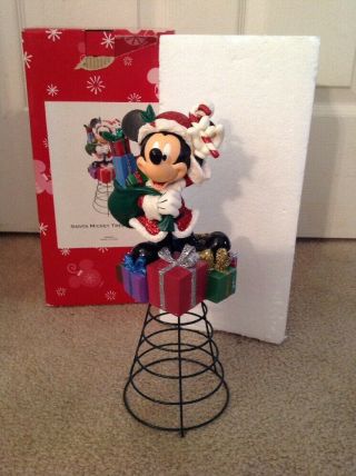 Disney Santa Mickey Mouse Christmas Tree Topper Box