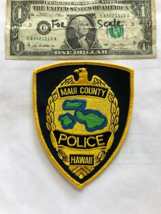 Maui County Hawaii Police Patch Un - Sewn Great Shape
