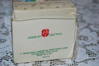 Vintage 1984 AMERICAN GREETINGS CARE BEARS Satin Ball CHRISTMAS ORNAMENT W/Box 3