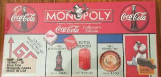 Coca Cola Coke Collectors Edition Monopoly Board Game Box 1999