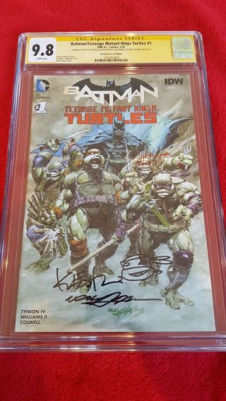 Batman Teenage Mutant Ninja Turtles 1 Cgc 9.  8 Ss Neal Adams & K Eastman Sketch