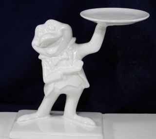 Disney Parks Mr.  Toad Plate Figurine White Centerpiece Cupcake Holder 2016