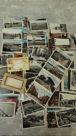 124 Vintage Postcards Ca,  Tx,  Fl,  Wi,  Tx,  Il,  Uk B&w/color Linen Real Photo Rppc