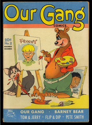 Our Gang Comics 2 2nd App.  Tom & Jerry Golden Age Dell 1942 Vg,