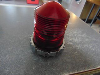 Red Skee Ball Scoring Top Beacon Light With Bulb And Chrome Plastic Ring