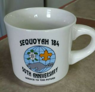 Boy Scouts Service To The Future Coffee Mug Cup Sequoyah 184 / 50th Anniversary