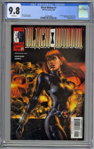 Black Widow 1 Cgc 9.  8 Nm/mt Wp 1st Full Yelena Belova App Marvel Comics 1999