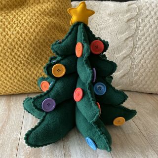 15 " Hallmark Keepsake Kids " My Very Own Christmas Tree " Plush Fleece Big Buttons