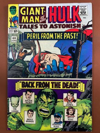 Tales To Astonish 68 Marvel Comics Hulk & Giant - Man Appearance Silver Age