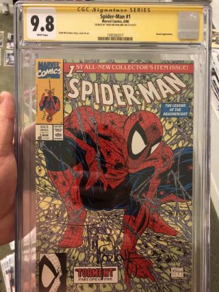 Spider - Man 1 Cgc 9.  8 Ss Signed By Todd Mcfarlane