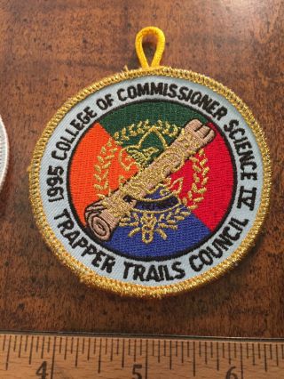 BSA Trapper Trails Council 1994 & 1995 College Commissioner Science Patches. 3