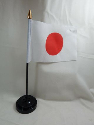 - 4 " X6 " Hand Held Or Table Top Flags International Flag - Japan 日本