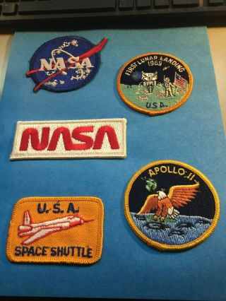 Apollo 11 First Lunar Landing Patches Eagle Has Landed,  Nasa,  Space Shuttle 1969