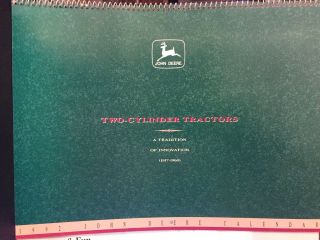 John Deere 1992 Calendar 2 Cylnder Tractors A Tradition Of Inivation 1917 - 1960