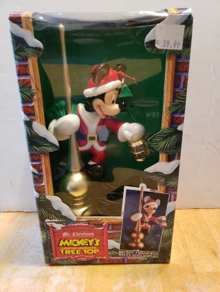 Vintage 1994 Mr.  Christmas Mickey Mouse Lighted Animated Tree Topper