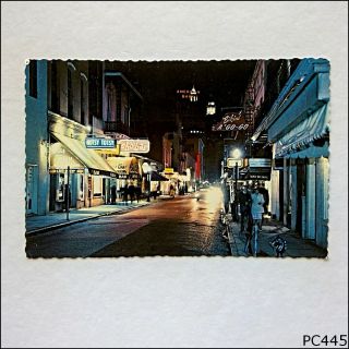 Bourbon Street At Night Orleans Postcard (p445)