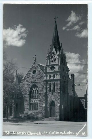 St.  Joseph Church,  Fort Collins,  Colorado,  Photo Postcard,  Swanson,  Ft.