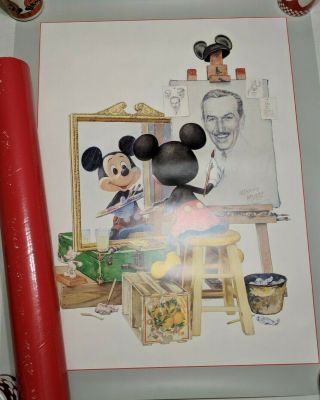 Walt Disney World Mickey Mouse Self Portrait Poster Print Charles Boyer 1989