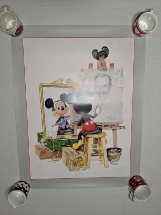 Walt Disney World Mickey Mouse Self Portrait Poster Print Charles Boyer 1989 2