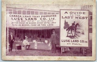 St.  Paul,  Minnesota Real Estate Adv.  Postcard Luse Land Co.  Fair Booth C1910s