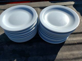 Vintage 1950s Boontonware Blue Melamine 16 Saucers Boonton For Divided Plate Set