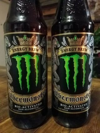 Ubermonster 2 Glass Bottles Monster Energy Drink Discontinued Limited Edition