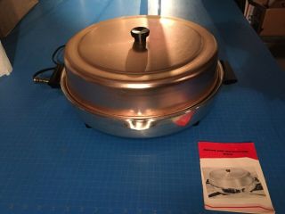 Vtg Bethany Lefse Grill,  Griddle Model 215,  15 ",  16 " Heavy Aluminum With Lid Cord