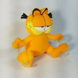 Official Garfield Window Cling Plush With Suction Cup Hands Vintage 1990 