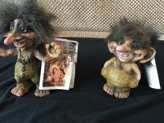 Ny Handmade Trolls Set Of 2 From Norway 