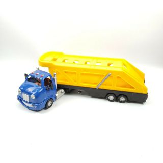 Vintage 1998 The Chevron Cars Cary Carrier No 14 Semi Truck Toy Vehicle
