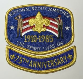 1985 National Jamboree Patch And Segment 75th Anniversary Patch Mc3