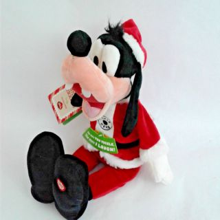 Hallmark Totally Ticklish 16 " Disney Goofy Stuffed Plush Animal Sings & Moves