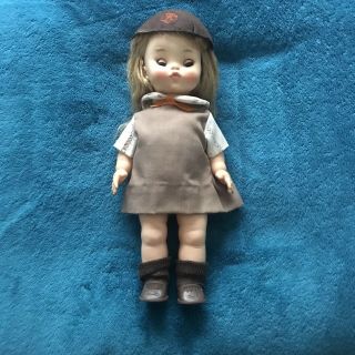 Vintage Effanbee Brownie Girl Scout Doll With Hat And Complete Uniform 2