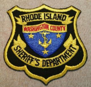 Ri Washington County Rhode Island Sheriff Patch