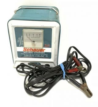 Vintage Schauer Battery Charger Model B4612 6v & 12v 6/6 Dc Amp