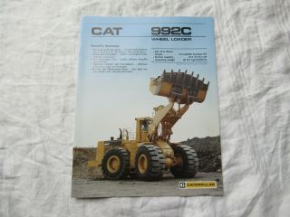 Caterpillar Cat 992c Wheel Loader Brochure