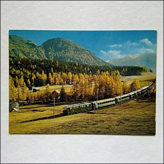 Rhaetian Railway Schnellzug In Der Herbstlandschaft Von Davos Postcard (p436)