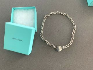 Authentic Vintage Return To Tiffany Oval Charm Necklace Choker From Tiffany & Co