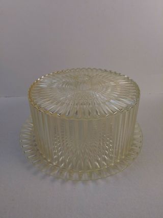 Vintage Retro Plastic Acrylic Cake Plate Saver Clear Dome Lid Shabby Chic