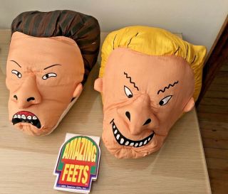 Vintage With Tag Spencer Gifts Mtv Beavis And Butt - Head 1993 Slippers