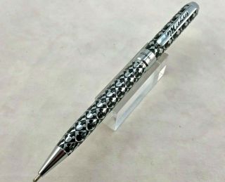 Disney Chrome With Blue Mickey Mouse Heads On Cap And Barrel Ballpoint Pen