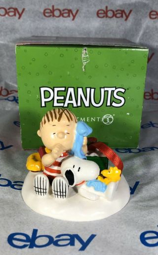 Dept 56 Peanuts Village Christmas Morning Nap Resin Figurine Collectible
