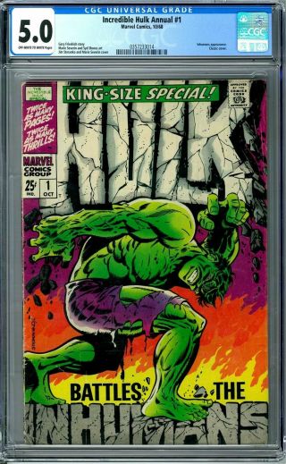 Incredible Hulk Annual 1 Cgc 5.  0 Classic Cover